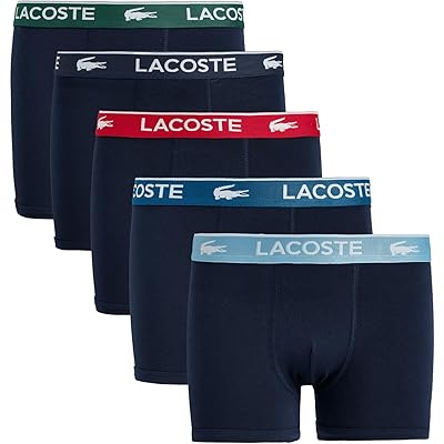 Lacoste Kids 5-Pack Boxer Brief (Big Kid) marine