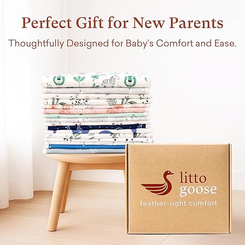 Miniatura 8 de Paquete de 8 paños impermeables para eructos, extra grandes de 13 x 26 pulgadas, suaves y absorbentes, para recién nacidos y bebés, niños y niñas