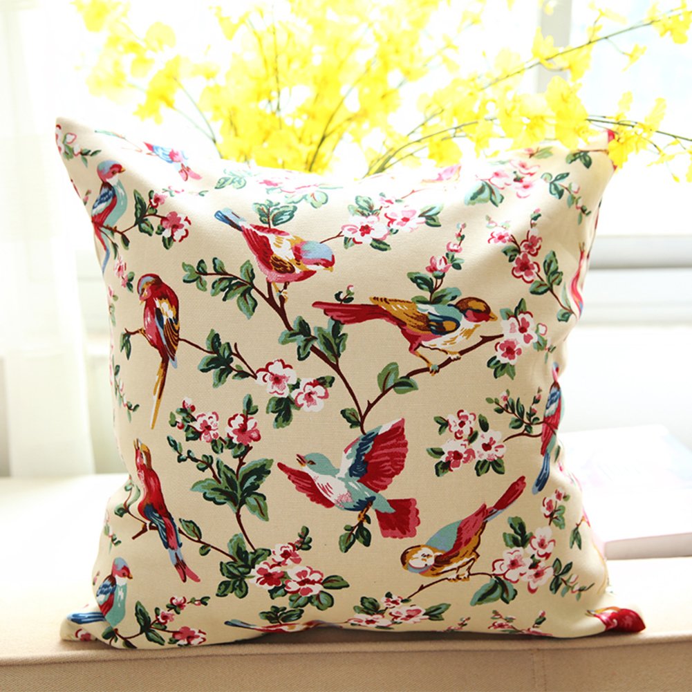 Oreiller en pur coton pastoral de qualité supérieure pour décoration canapé
