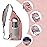 ZOMAKE Sling Bag,Small Crossbody Sling Backpack,Water Resistant Shoulder Daypack for Travel,Anti Thief Chest Bag for Hiking(Pink(New))