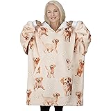 Golden Retriever Gifts for Women Men, Blanket Hoodie Gifts for Dog Mom Dog Dad on Birthday, Christmas, One Size
