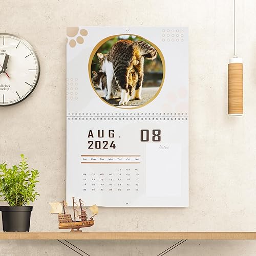 Miniatura 7 de Calendario de pared 2024  Calendario mensual de 12 gatos divertidos 2024, enero 2024  diciembre 2024, divertido calendario de gato, 11.4 x 16.5