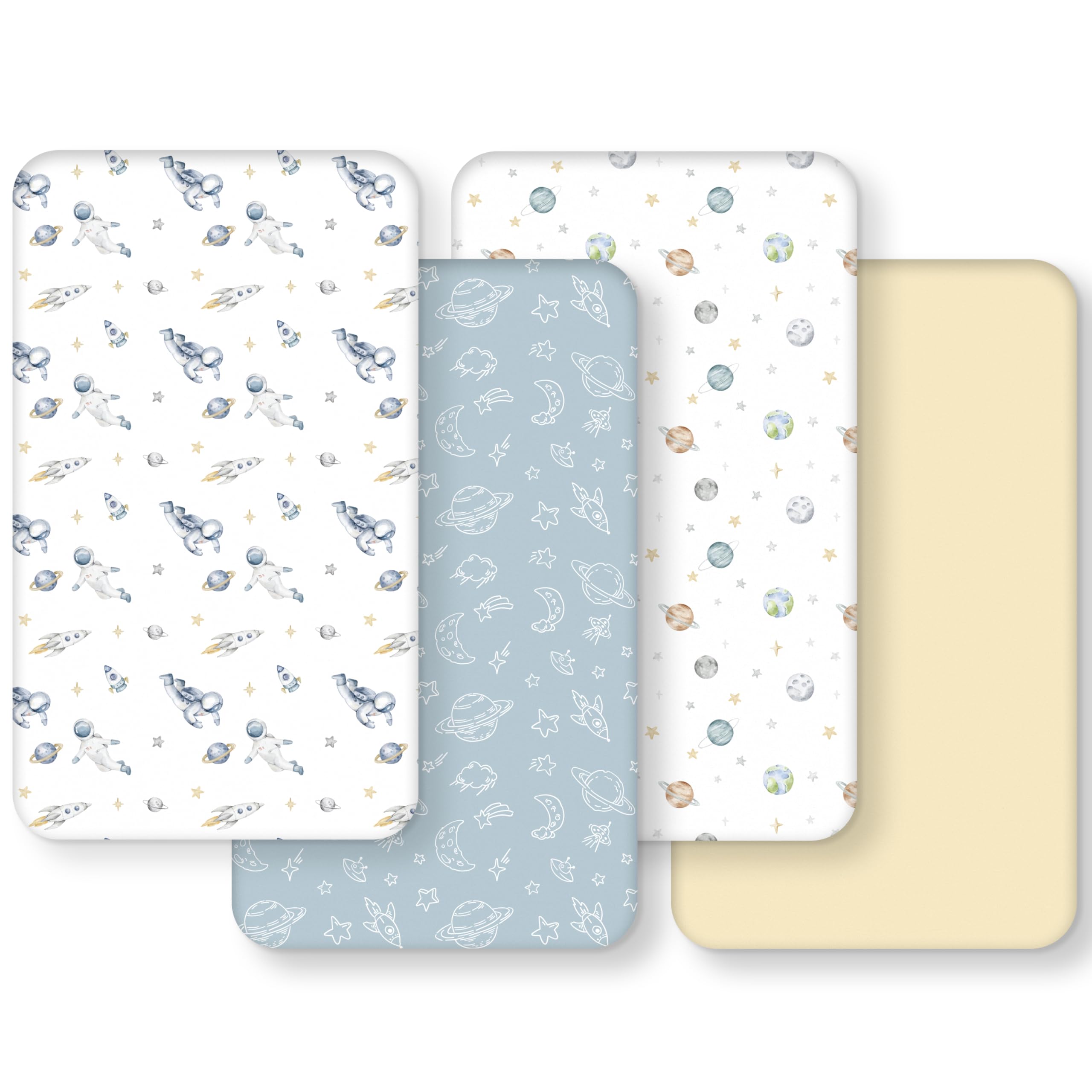 Baby Crib Sheets for Boys and Girls Toddler Bed Sheets Fitted for 52 x28 Standard Crib and Toddler