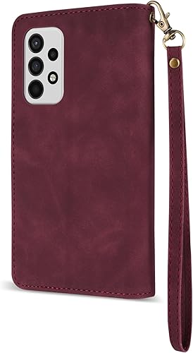 Miniatura 4 de ZZXX Funda para Samsung Galaxy A52 5G, funda tipo cartera para Galaxy A52 con ranura para tarjetas, piel sintética suave de alta calidad, con