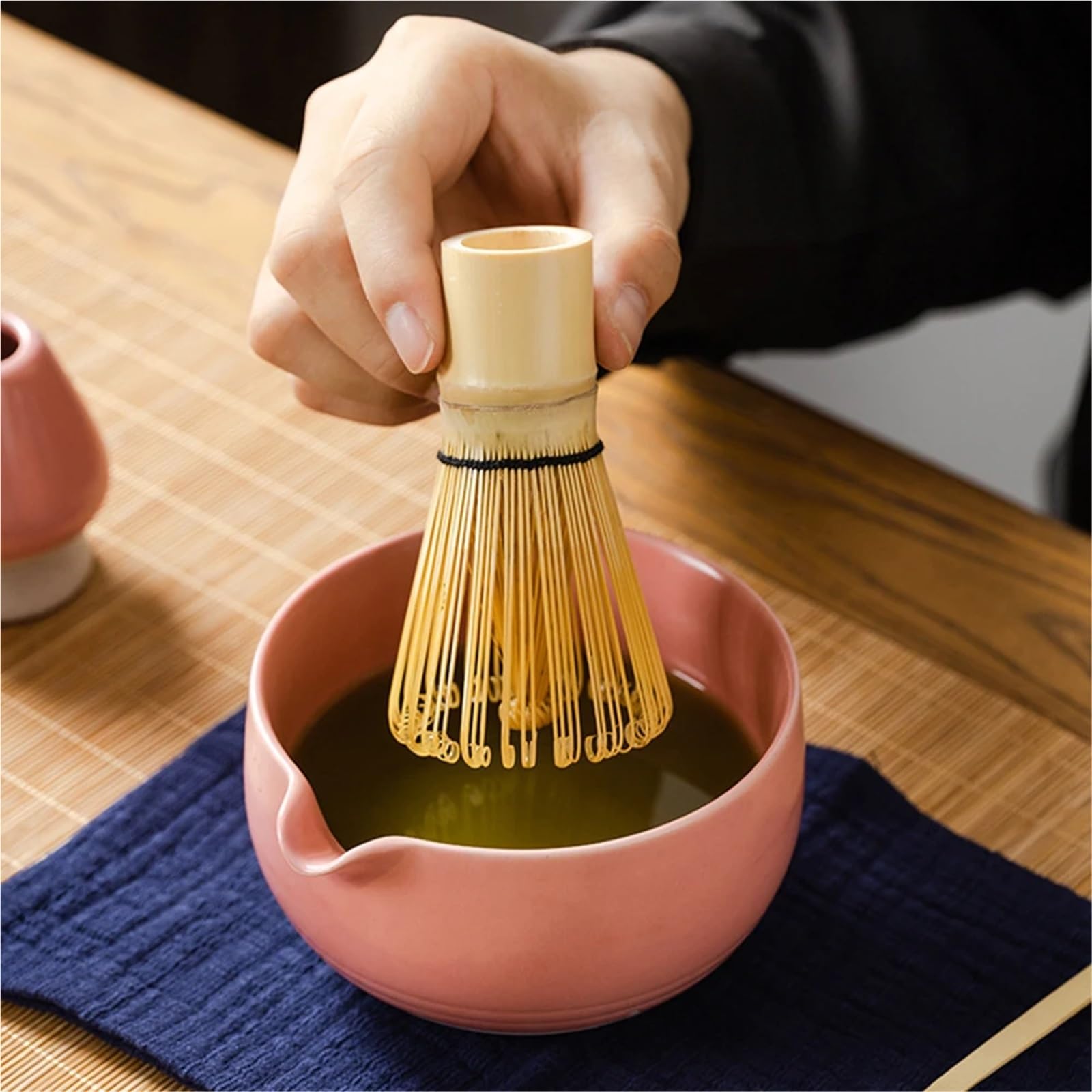 Ensemble Matcha 9pcs Matcha Set with Ceramic Bowl, Whisk and Tea Spoon, Ceremony(Green)