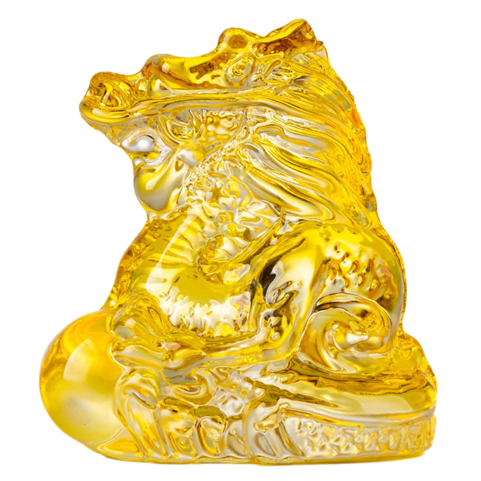 ガラス製ドラゴン彫刻装飾品 西洋彫刻 （龍）ドラゴンのガラス製テーブルトップ 彫像/ 円卓の