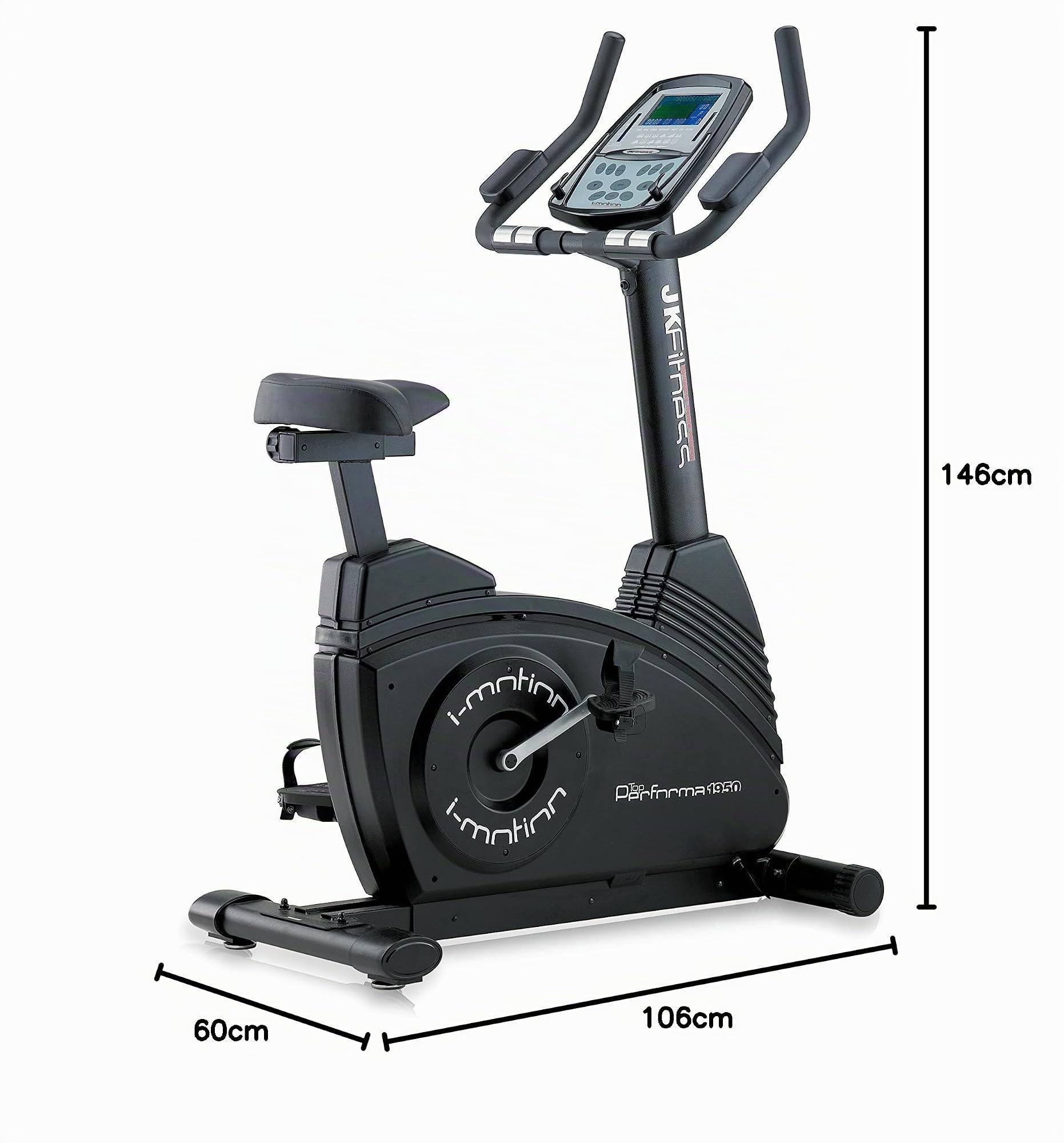 JK Fitness Top Performa Cyclette Elcyclette Elettromagnetica, Nero