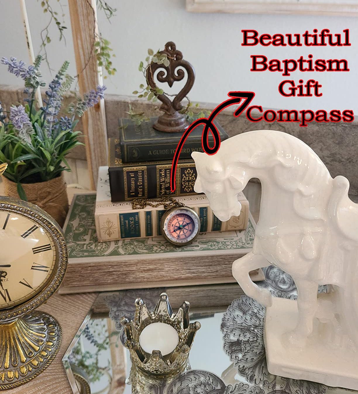 Trust in The Lord With All Your Heart - Proverbs 3:5-6 Quote Engraved Compass With Wooden Box, Greeting Card, Gift Compass, Graduation Day Gifts 2024 for Women Men Boys Girls - Image 7