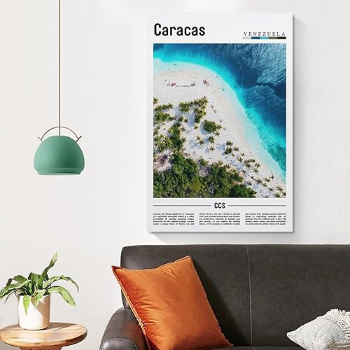 Miniatura 4 de ZejaL Caracas Venezuela - Póster de viaje de paisaje de América del Sur, estética de habitación, póster de lienzo para pared, dormitorio, oficina,