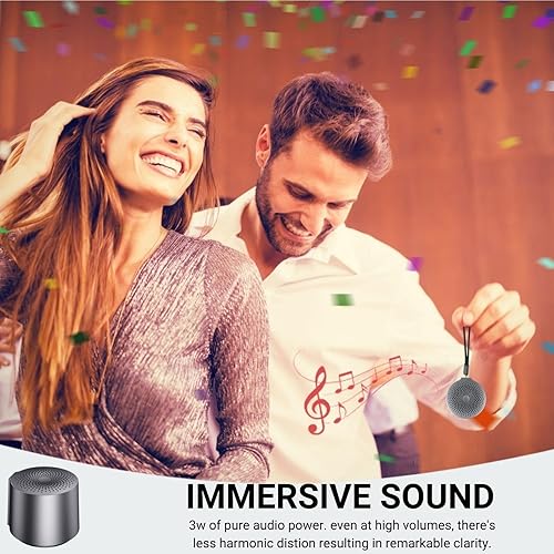 Miniatura 6 de Mini altavoz Bluetooth, micrófono integrado, llamada manos libres, 6 horas de reproducción, altavoces pequeños inalámbricos, sonido pequeño pero