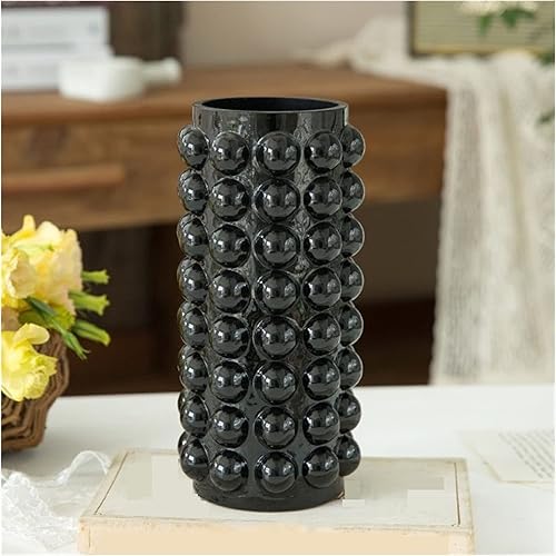 Home vase Funky Wedding Vase Office Table Glass Nordic Minimalist Vase Aesthetic Jarrones Interior Decorations Decorative Vase (Size L)