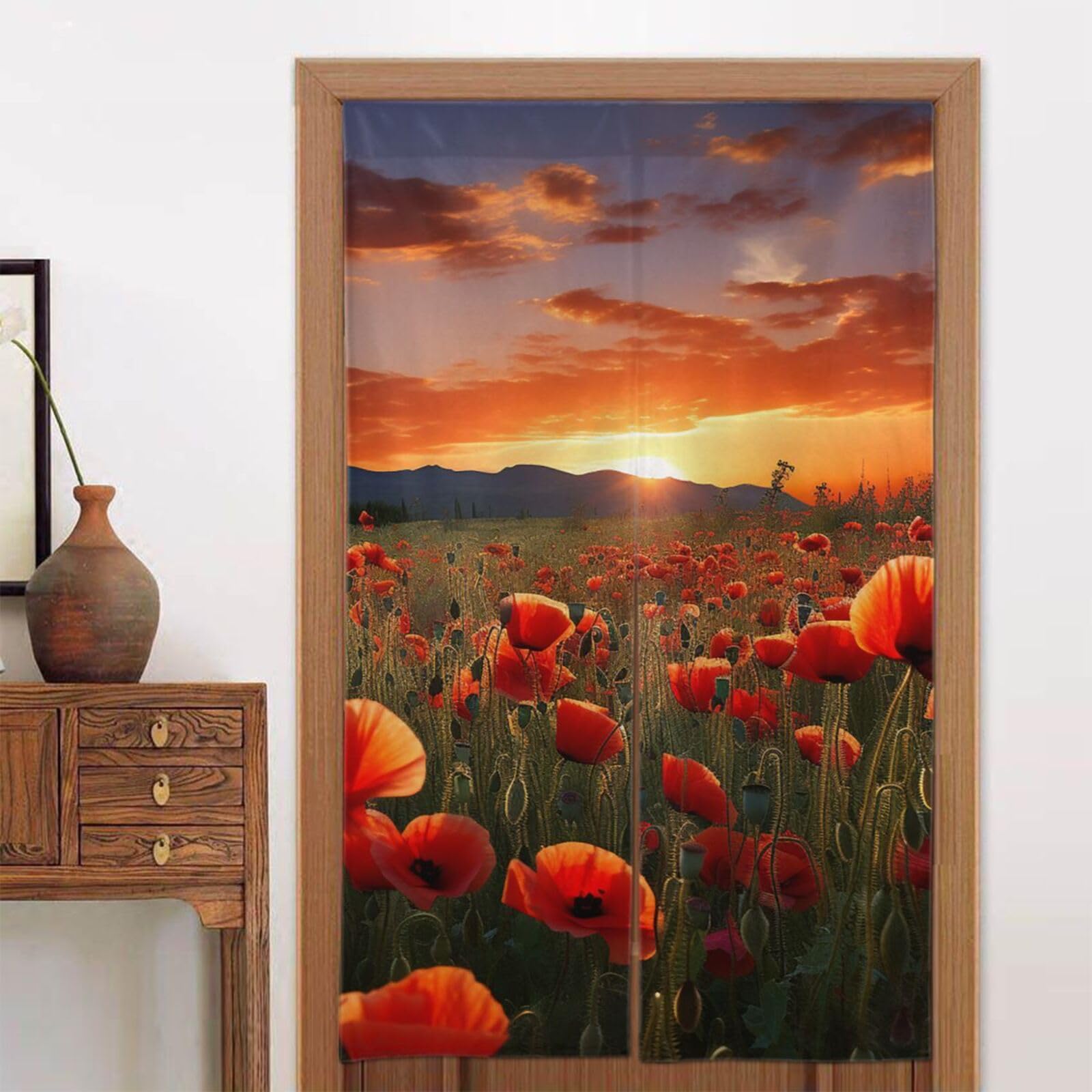 Rideaux occultants Fengshui 86x142 cm pour porte et fenêtre