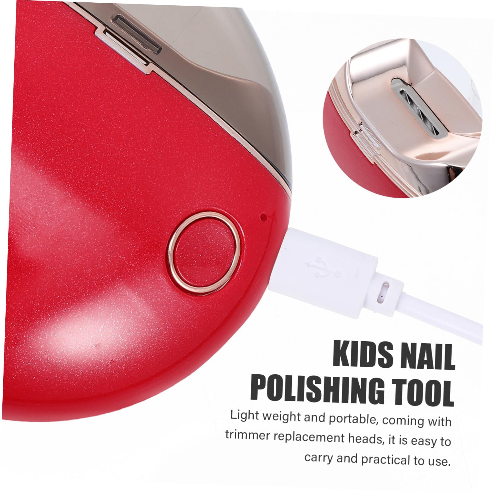 1juego Herramientas Eléctricas De Manicura Para Niño Niña Cortauñas Seguro y Kit De Pulido De Uñas Accesorio Para Cuidado Uñas Casa