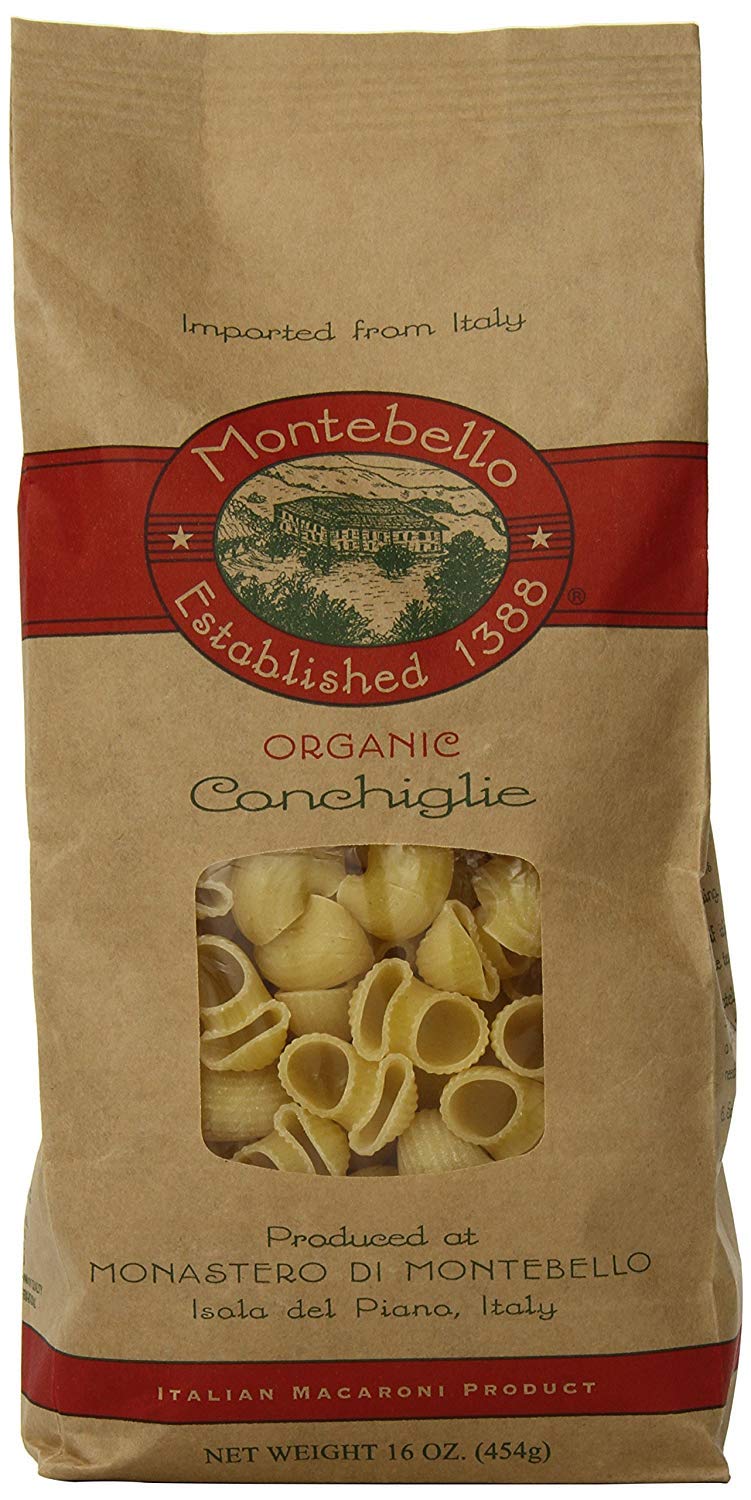 Montebello Organic Conchiglia, 16 ounce, 4 count