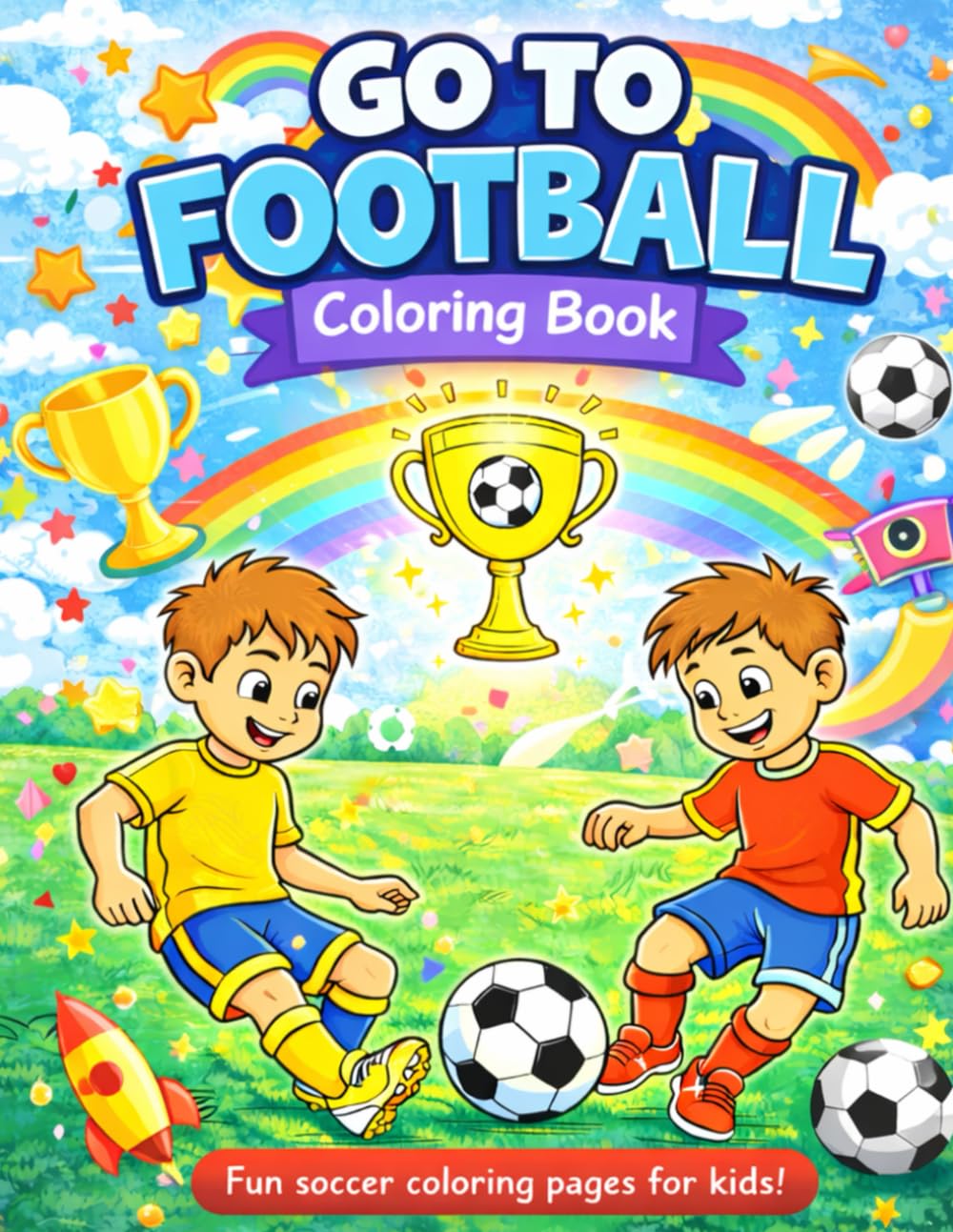 GO TO FOOTBALL Coloring Book: A Fun Soccer Coloring Book for Kids Who Love Football