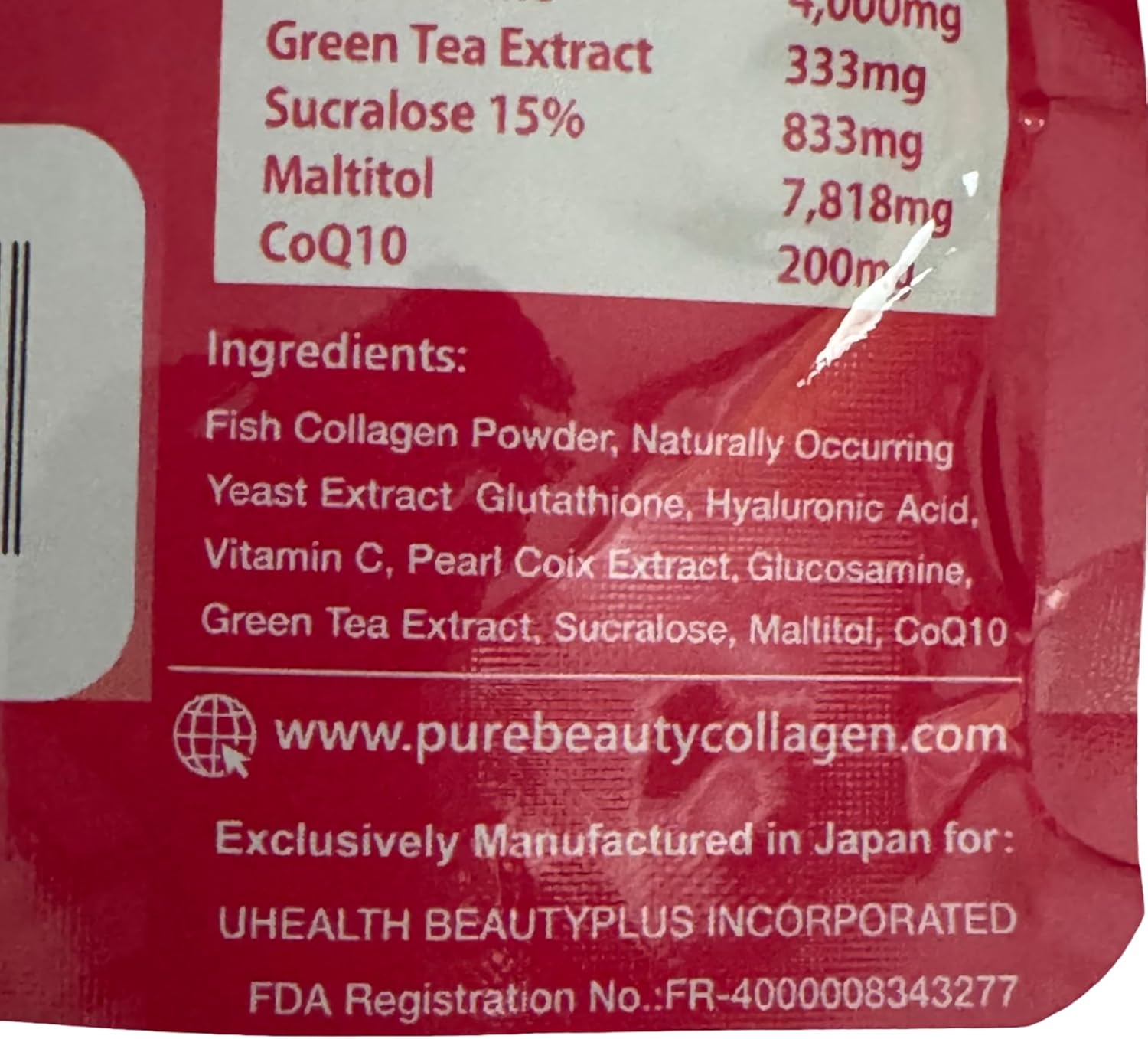 Pure Beauty Collagen 100,000mg Marine Collagen Powder Mix