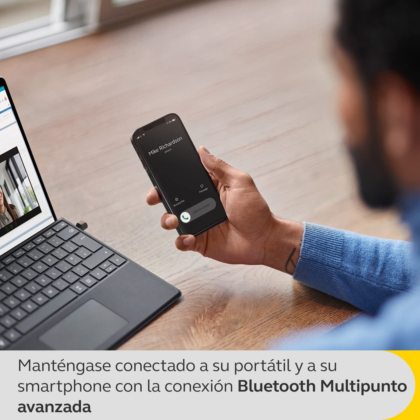 Jabra Evolve2 Buds, Auriculares Bluetooth Intraaurales Inalámbricos, Cancelación Activa de Ruido y Tecnología MultiSensor con 4 Micrófonos, Certificados para MS Teams, Negro - 5