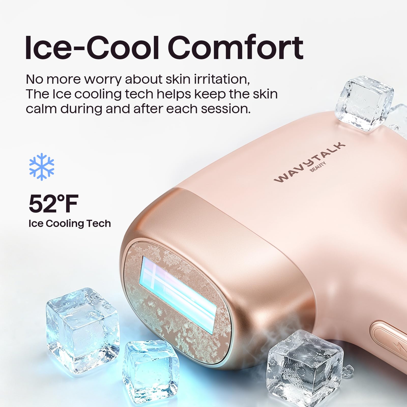 Wavytalk Depilación láser IPL, desnuda con rodillo de precisión para todo el cuerpo | Larga duración y sin dolor, 24J de doble pulso y refrigeración por hielo, uso en casa para mujeres y hombres, con cable