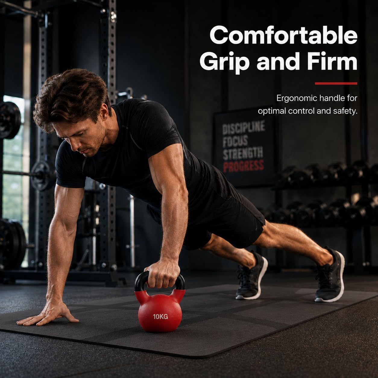 FLG Fitness - Kettlebell in neoprene da 6 a 24 kg, pesi colorati in ghisa per esercizi di forza, cardio e a casa