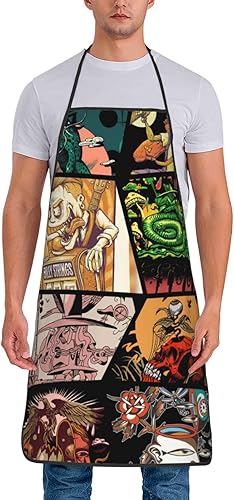 Miniatura 1 de Billy - Delantal de cocina con cuerdas de guitarrista para mujeres y hombres, delantal de chef unisex, delantal de cocina, delantal clásico para