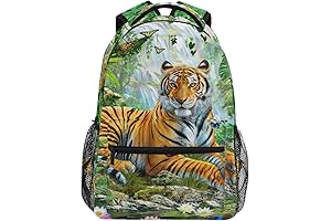 Tiger Leopard Butterfly Animal Backpack School Bookbag