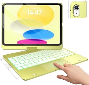 typecase Touch iPad A16 11th/10th Gen Case with Keyboard, 360° Rotating