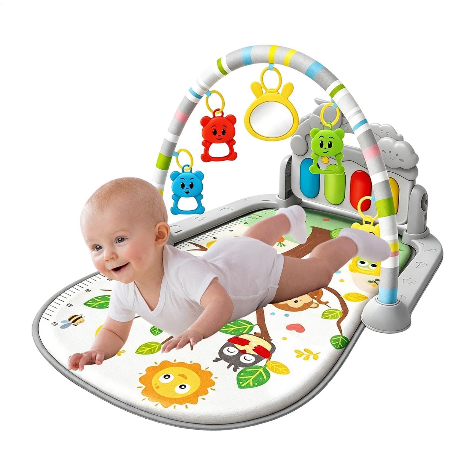 Tumy Time Mat With Piano Lights Music And Gym Soft Washable
