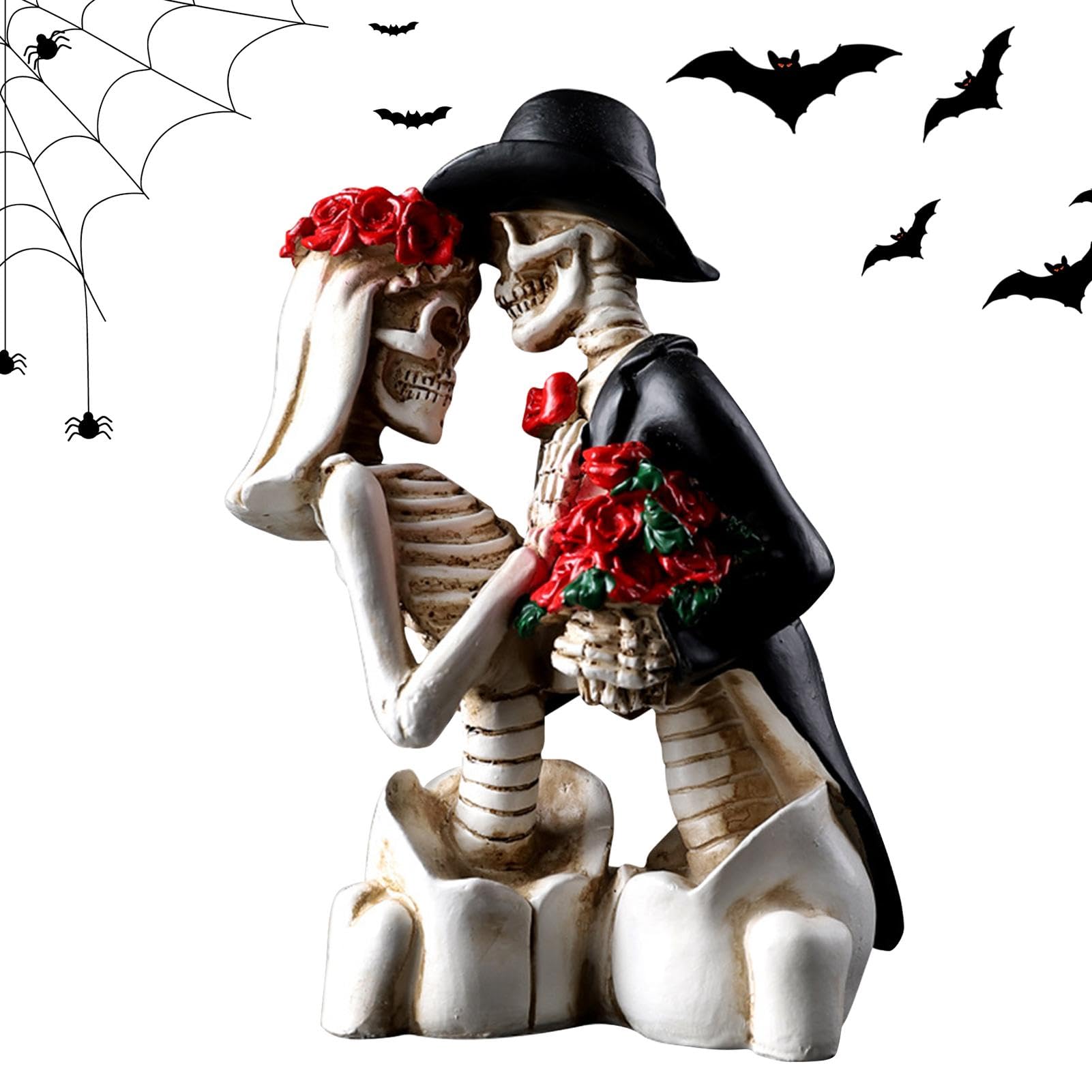 Squelette de couple Teksome : Finie la déco d'Halloween banale et fragile