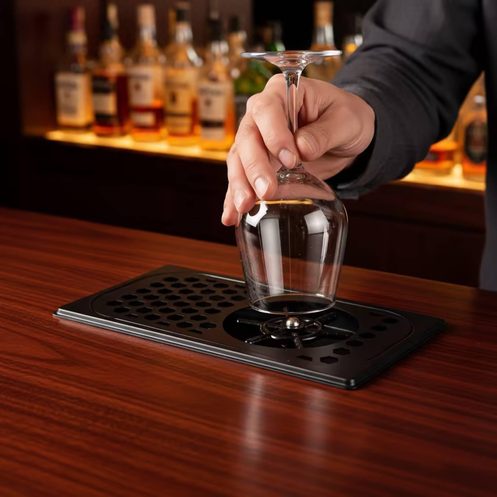 rockible Incluye Mangueras Lavavasos Encastrable Enjuagador Vasos Fregadero Alta Presión Lavavasos Empotrado, Acero Inoxidable