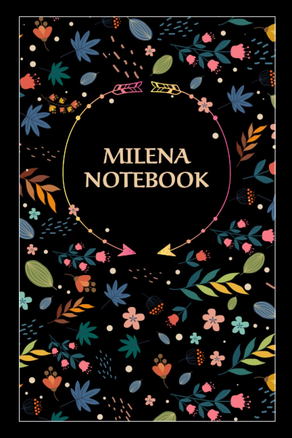 Milena Notebook: Floral Journal Gift for Milena, 100 Lined pages, Timeline, 6"x9", Matte Finish