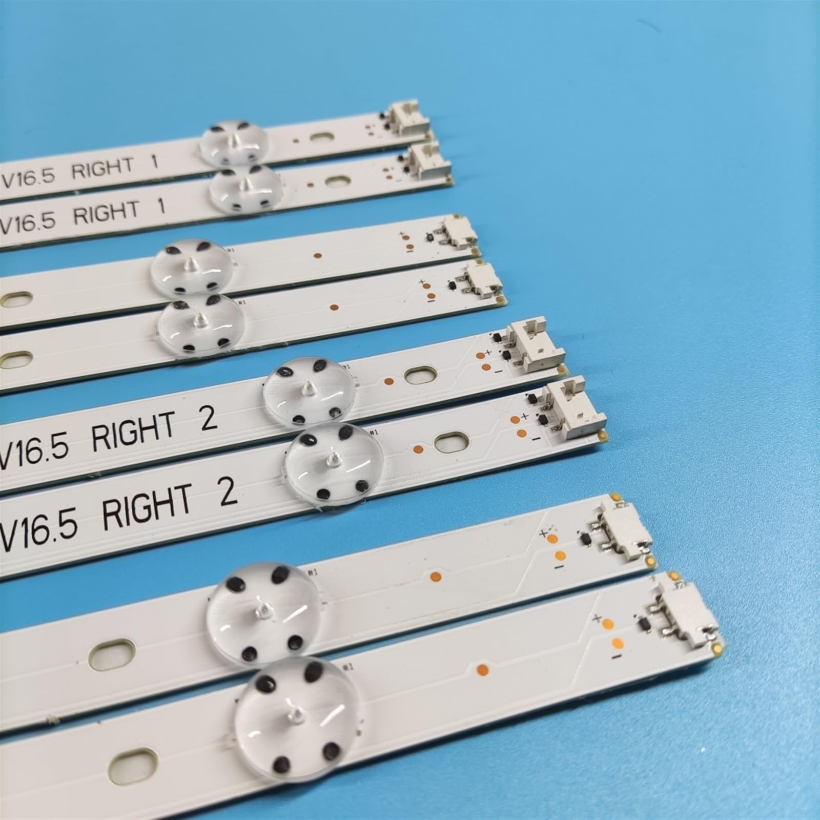 Striscia di retroilluminazione a LED da 8 Pezzi Compatibile for TV da 49 Pollici 49UH603V 49UH620V LC490DGE 6916L-2705A 6916L-2706A 6916L-2707A 6916L-2708A 49LJ510T (Color : 5 Set)