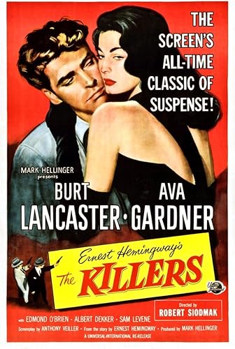Posterazzi The Killers From Left: Burt Lancaster Ava Gardner 1946 - Póster impreso (11 x 17)