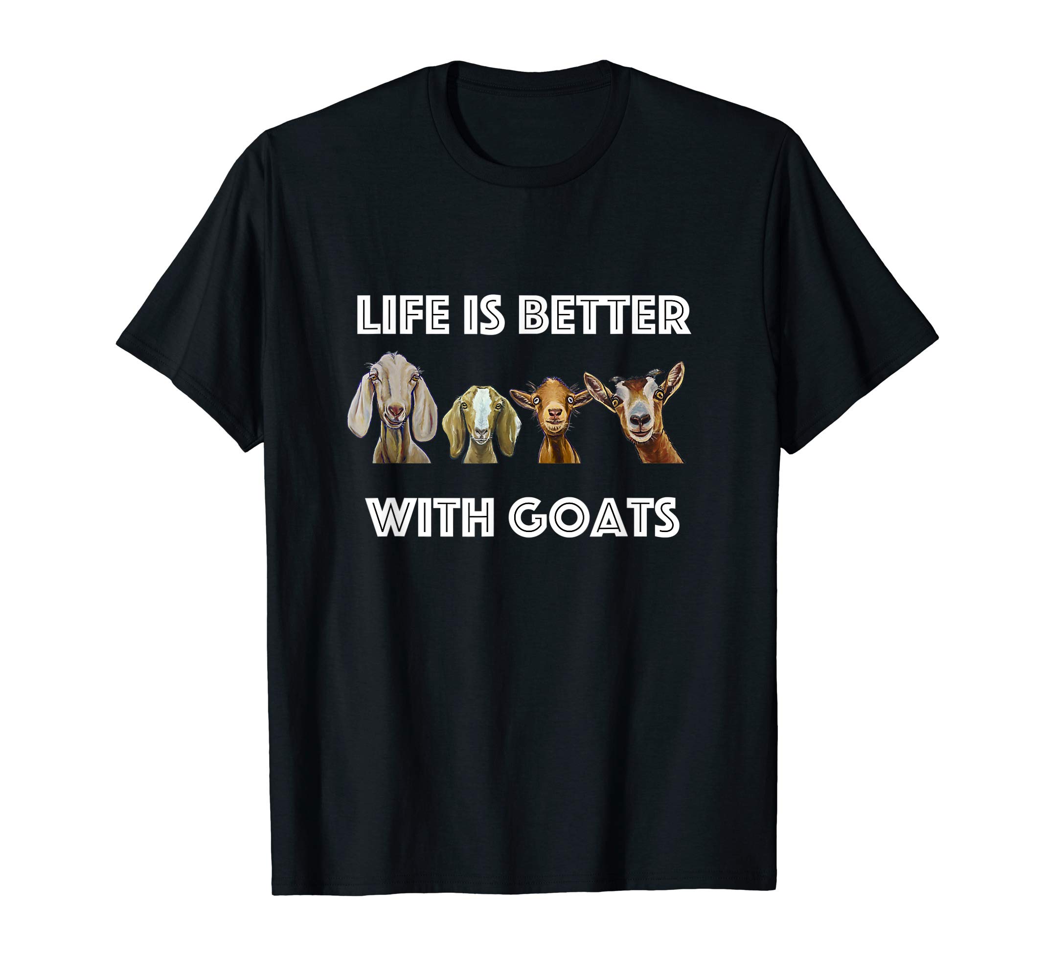 Hippie Hound Studios featuring art by Lee KellerLife is Better With Goats, Goat lover T-ShirtOEKO-TEX STANDARD 100