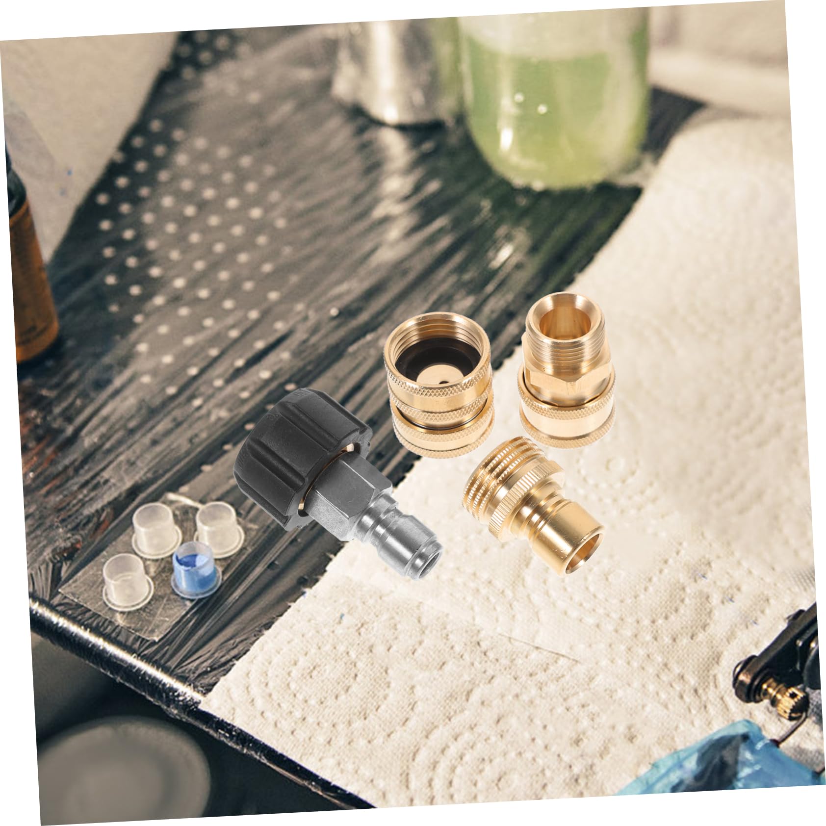 Yardwe Kit di 8 Pezzi Raccordi per Idropulitrice in Ottone Connessione Rapida e Ampia Compatibilità per Tubi da Giardino e Attrezzature ad Alta Pressione