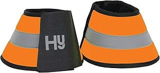 HyVIZ Reflector Horse Overreach Boots (Pony) (Orange)