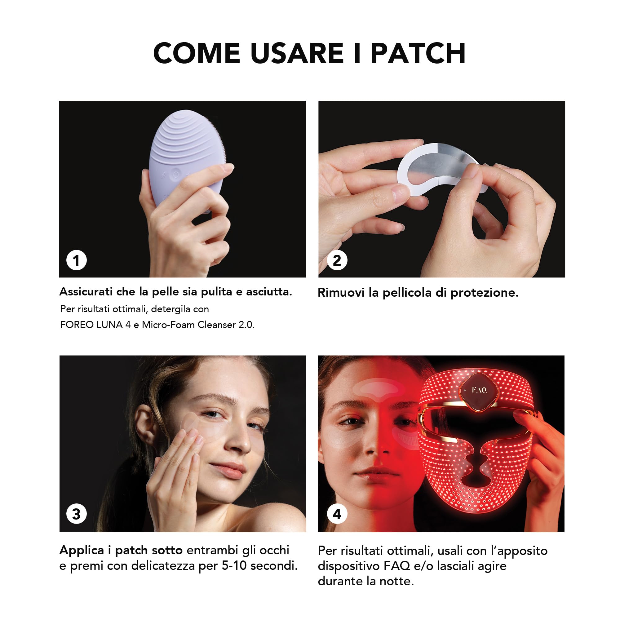 FAQ Microneedling Anti-Wrinkle Hyaluronic Acid Patches For Under Eyes - Under Eye Mask - Anti Wrinkle Patches - Instant Non-invasive Results - Travel-friendly - 3x2 pcs.