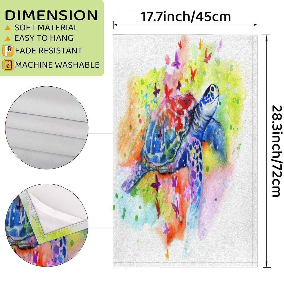 Asciugamani Da Cucina SPBL&L Con Tartaruga Marina Rosa - Strofinacci Assorbenti 40x60 Cm - Regalo Per Amanti Del Mare E Decorazione Nautica - 2