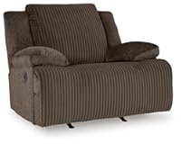 Top Tier Contemporary Manual Rocker Recliner&comma; Dark Brown
