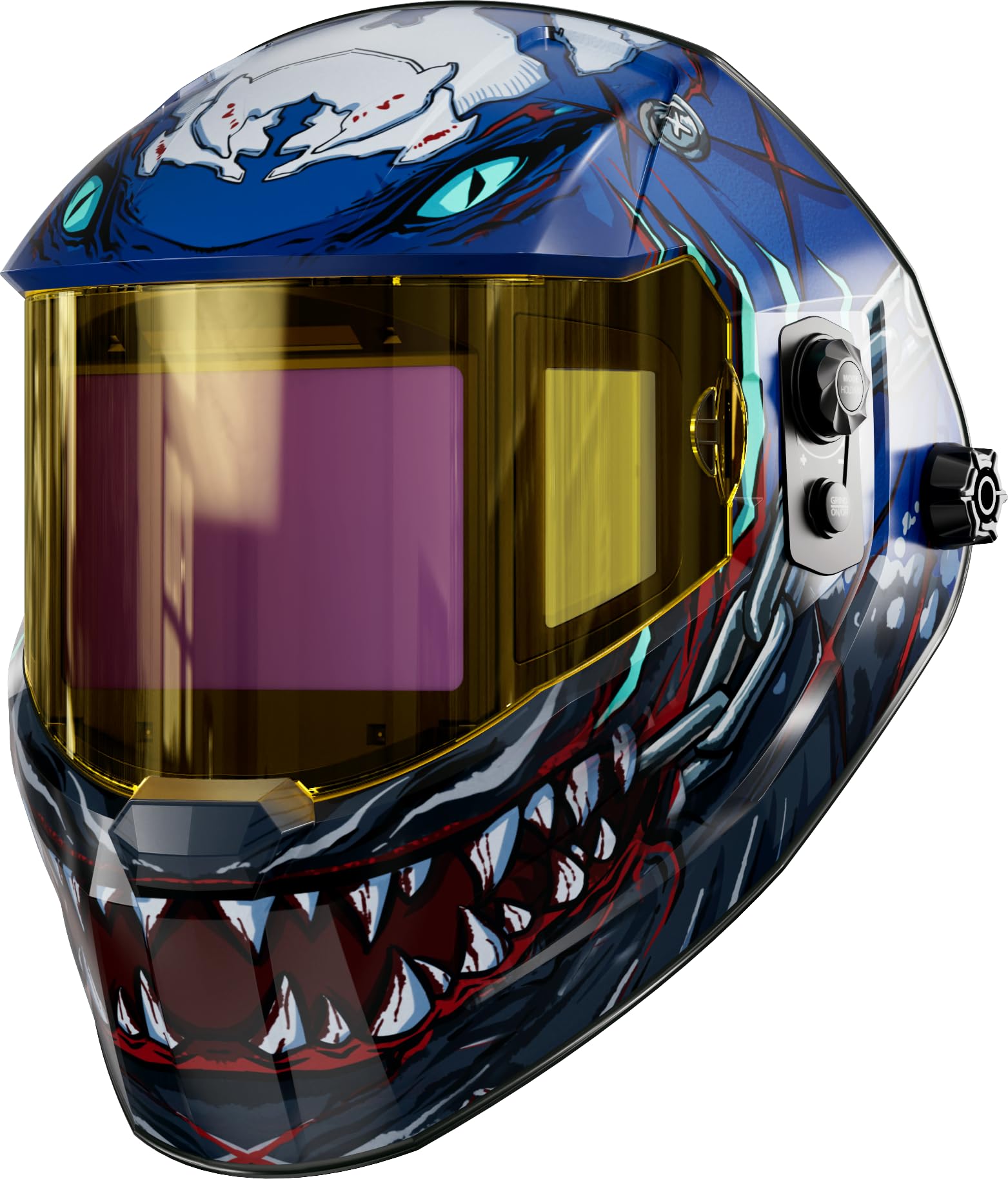 ANDELI Digital Auto-Darkening Schweißhelm | 18,3 x 8,1 cm Panorama Sichtfeld + True Color | USB-C Schnellladung | DIN16 UV/IR Schutz | Für MIG/MAG, WIG, E-Hand, Schleifen, Schneiden with Schutzscheibe