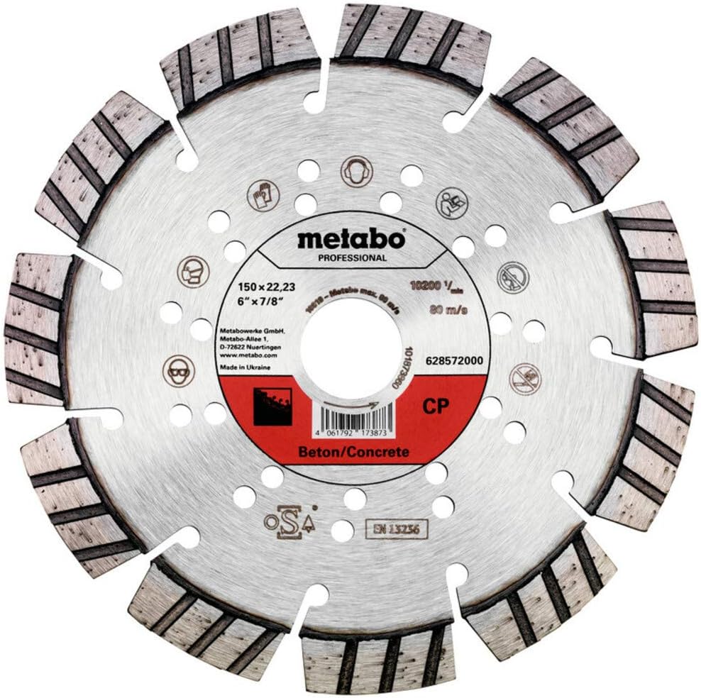 METABO 6"X7/8 Diamond Cutting Wheel, (628572000)