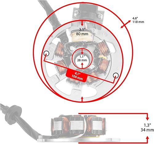 Miniatura 6 de Replacement Part OEM for Stator for Polaris ATV Scrambler 50 2001 2002 2003 Generator Index-DDR965-GTF1-38964