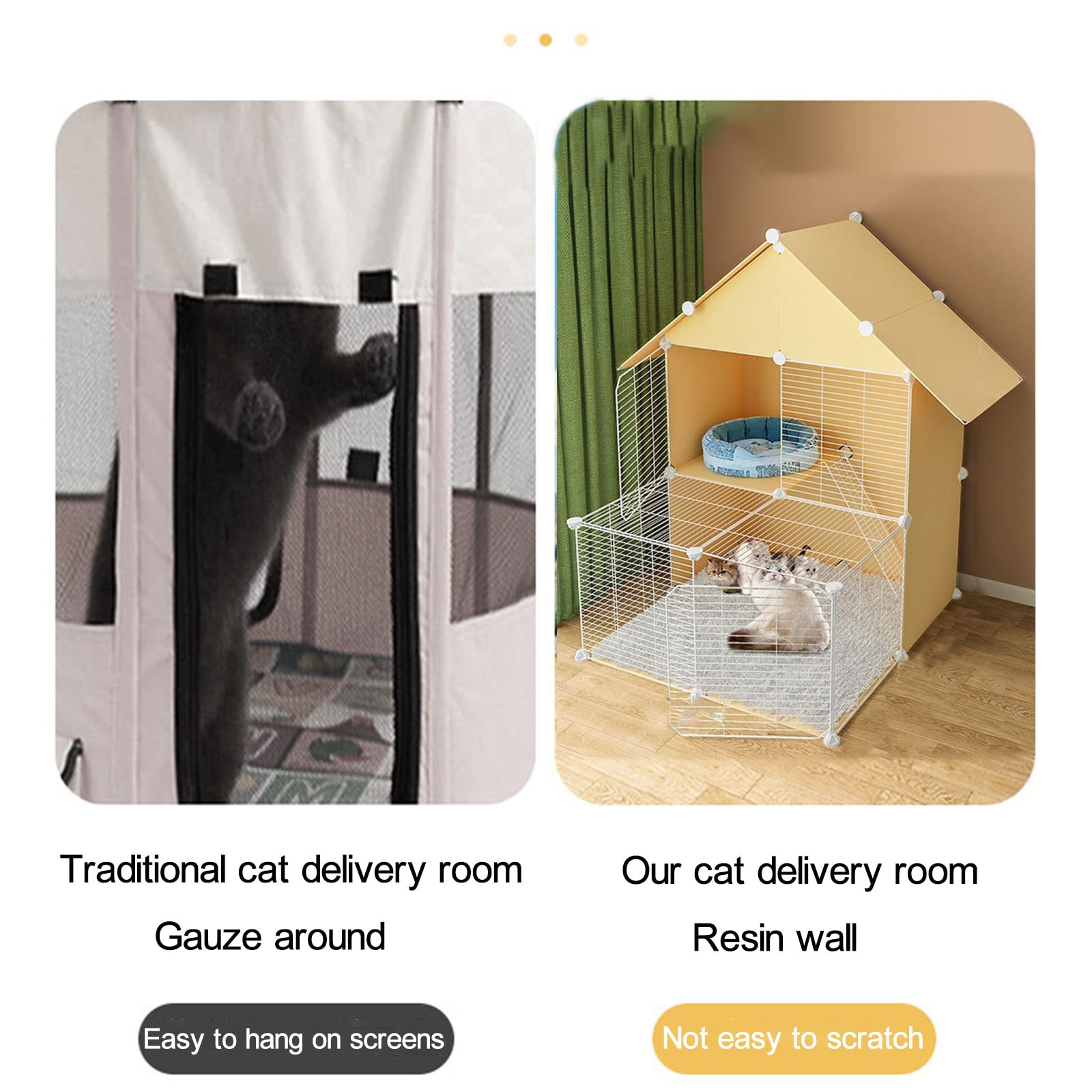 Gabbie per Gatti da Interno - Recinto per Animali Domestici Fai da Te, Gabbia per Gatti, recinto per Esercizi, Recinzione da Giardino, Gabbia con Porta, recinto per Piccoli Animali, recinzio