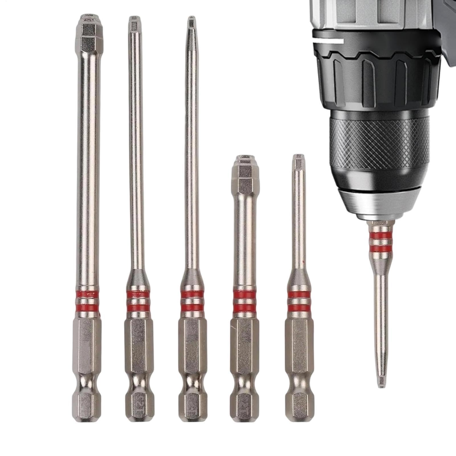 Set di Inserti per Avvitatore 6 Pezzi Utensile Universale A Gambo Esagonale | Set Punte Lunghe Di Sicurezza Per Avvitatore Per Bricolage Miglioramento Casa Elettronica Manutenzione Auto Officina G
