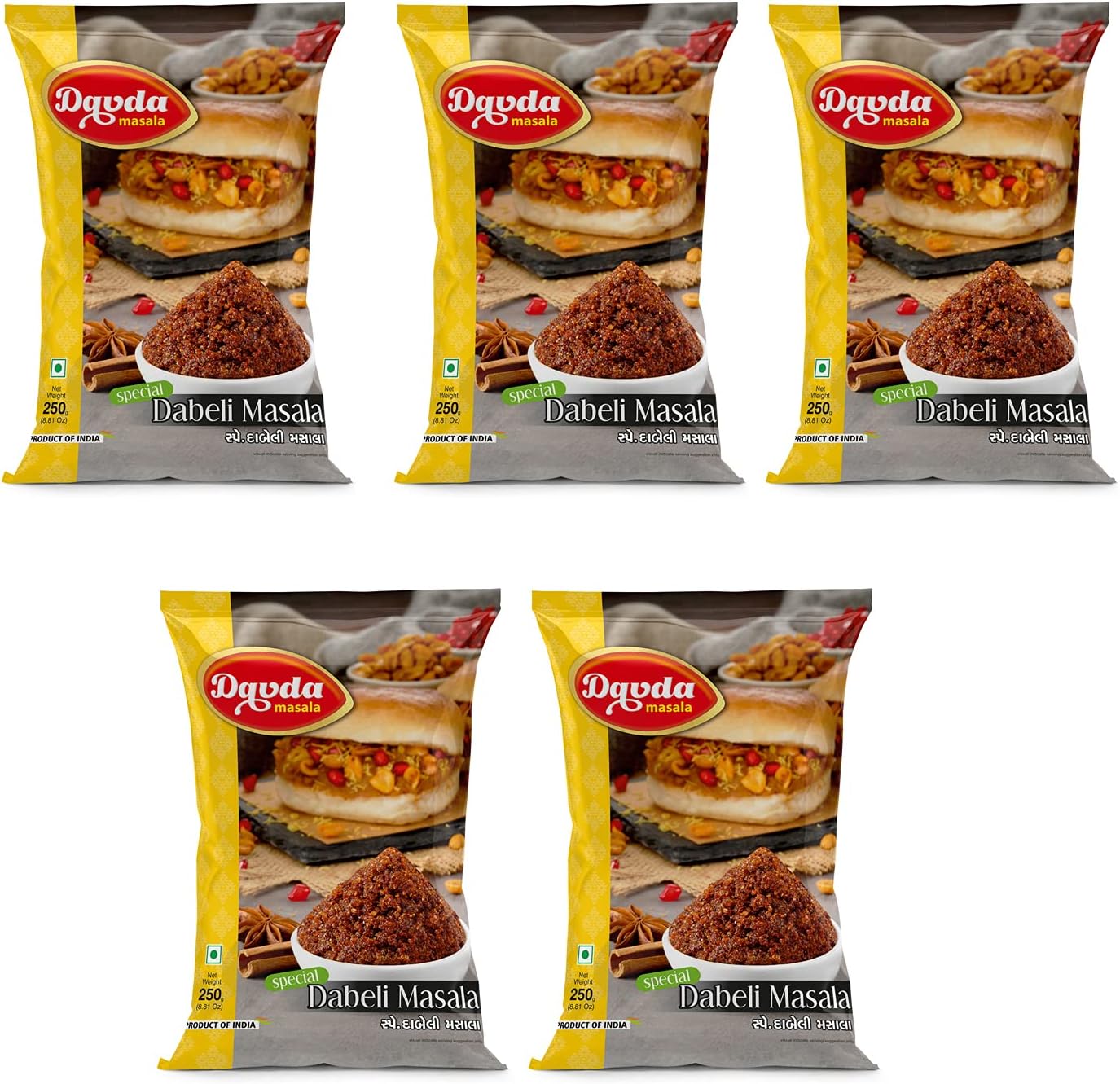 Davda Masala® Special Kutchi Dabeli Masala for instant Making Dabeli (1250g)
