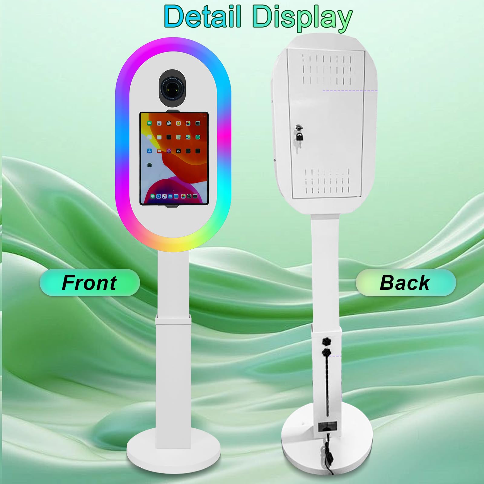 Cabina de fotos compatible con iPad de 10.2 a 13 pulgadas y cámara, cabina de fotos para iPad con funda de vuelo e impresión instantánea, máquina de cabina de fotos para fiestas de alquiler y eventos