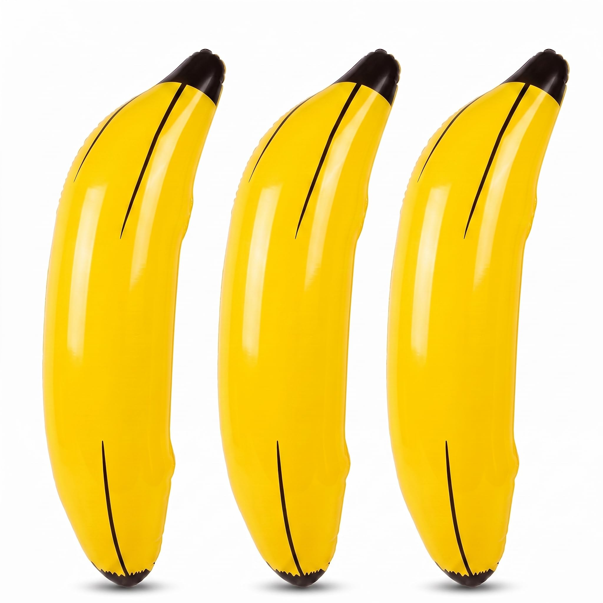 3Pcs Inflatable Banana,60cm Inflatable Banana Large,Giant Inflatable Pool Toys,PVC Summer Blow Up Banana Pool Party Accessories,Funny Pool Inflatables Decorations for Photo Booth,Water Fun,Hen Parties