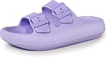 BenSorts Femmes Hommes Oreiller Sandales Ajustables Boucles Diapositives