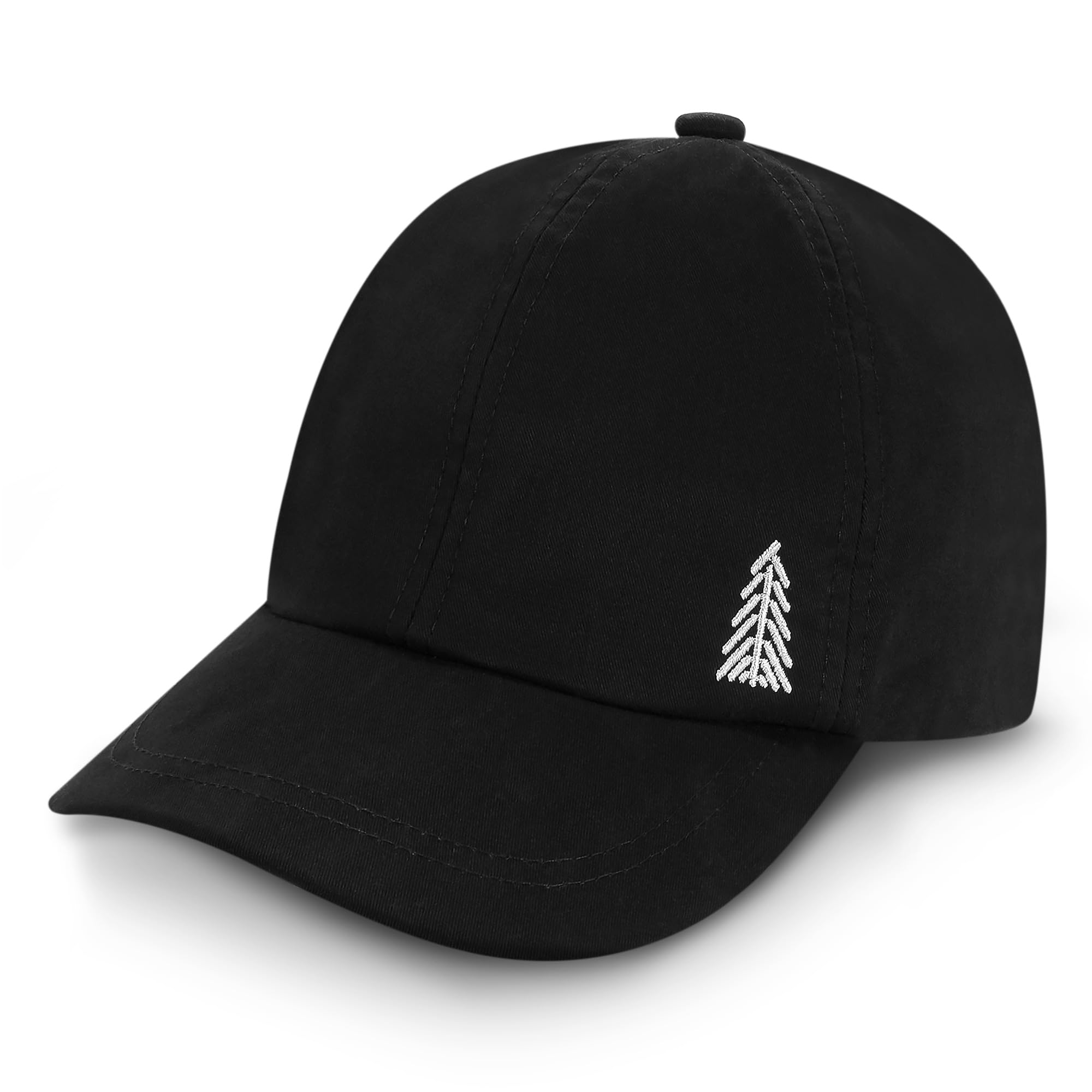 JAN & JUL Cotton Baseball Cap for Boys and Girls, 50+ UPF Trucker Hat for Kids (XL: 5-12 Years, Black)