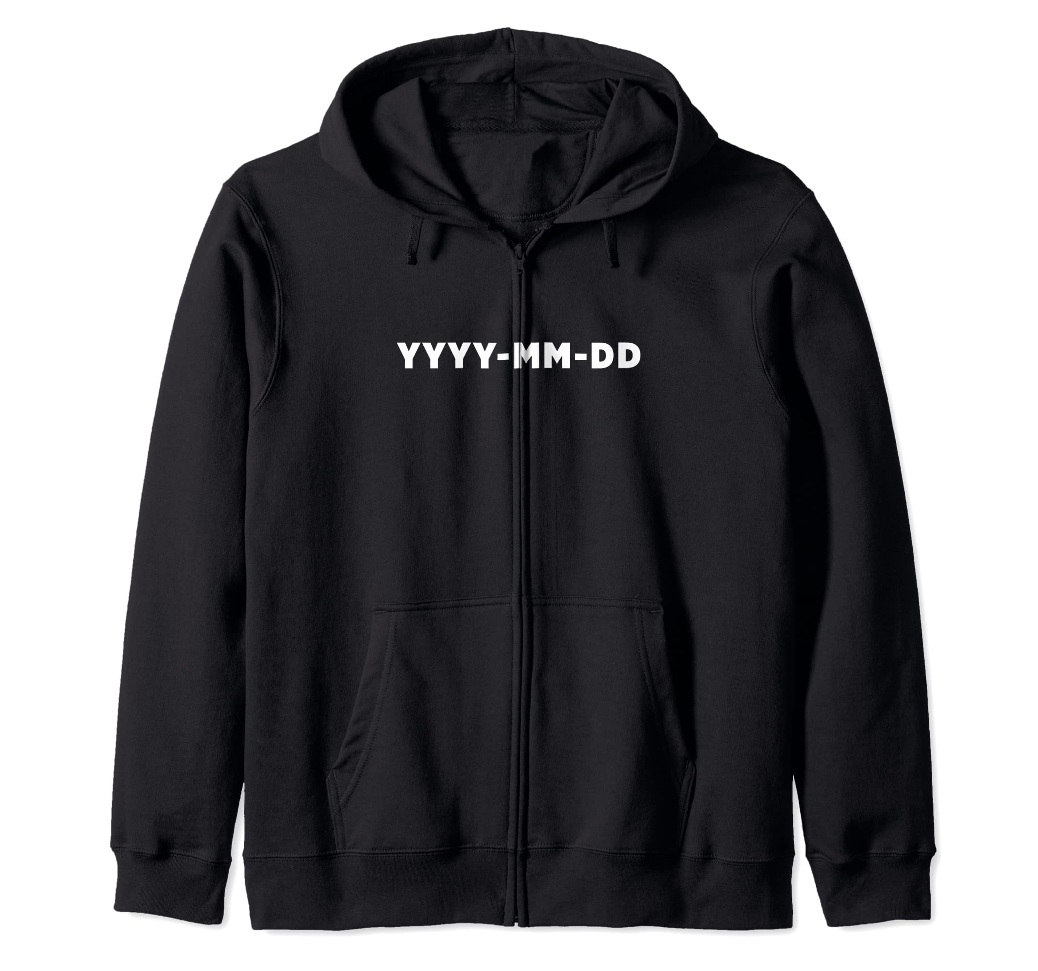 Amazon | YYYY-MM-DD ISO 8601 日付形式 ジップパーカー | オリジナル 