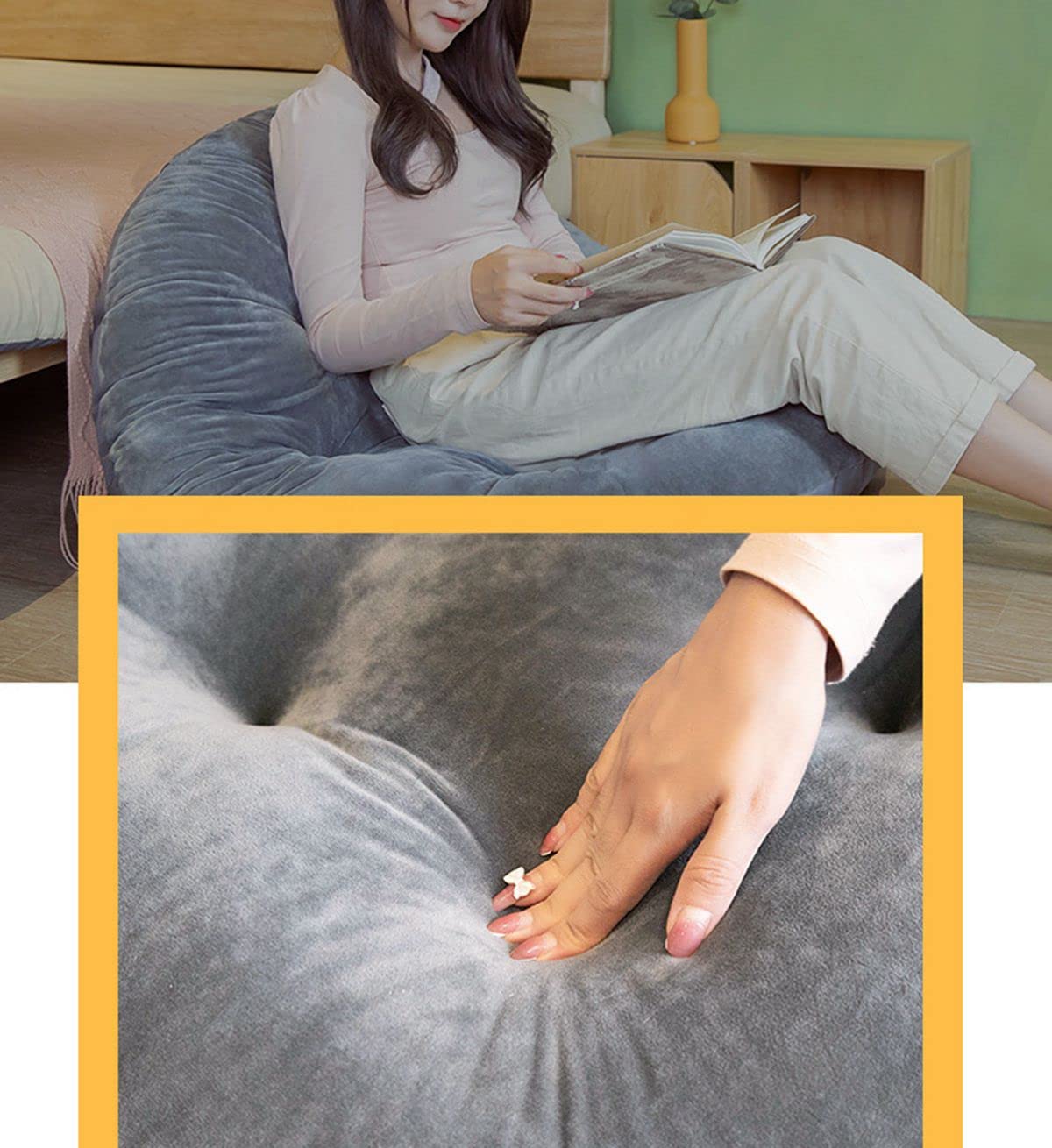 Coussin De Sol Rond 50 Cm - En Peluche Douce - Déco Salon, Chambre, Balcon - Assise Confortable Et Décontractée